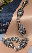 Load image into Gallery viewer, Trinity Knot Bracelet, Celtic Jewelry, Topaz Jewelry, Irish Jewelry, Bridal Jewelry, Scotland Jewelry, Anniversary Gift, Girlfriend Gift