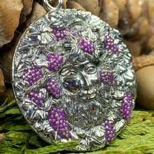 Load image into Gallery viewer, Wine God Necklace, Bacchus Pendant, Celtic Jewelry, Wine Jewelry, Anniversary Gift, Wiccan Jewelry, Pagan Jewelry, Mythical Jewelry, Grapes
