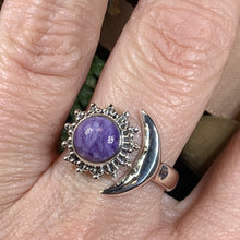 Load image into Gallery viewer, Crescent Moon Ring, Celtic Jewelry, Celestial Jewelry, Goddess Jewelry, Moon Ring, Wiccan Jewelry, Anniversary Gift, Promise Ring, Wife Gift