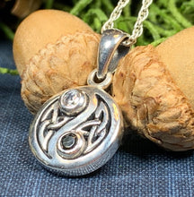 Load image into Gallery viewer, Yin Yang Necklace, Celtic Jewelry, Yoga Jewelry, Wiccan Jewelry, Celestial Jewelry, Yin Yang Pendant, Pagan Jewelry, Chinese Symbol Jewelry