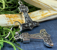 Load image into Gallery viewer, Arvid Thor's Hammer Earrings 03