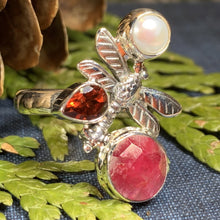 Load image into Gallery viewer, Dragonfly Ring, Celtic Jewelry, Nature Ring, Outlander Jewelry, Girlfriend Gift, Anniversary Gift, Friendship Gift, Mom Gift, Sister Gift