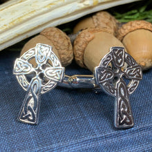 Load image into Gallery viewer, Celtic Cross Cuff Links, Scotland Jewelry, Celtic Jewelry, Dad Gift, Ireland Gift, Groom Gift, Best Man Gift, Boyfriend Gift, Husband Gift
