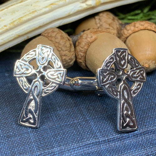 Celtic Cross Cuff Links, Scotland Jewelry, Celtic Jewelry, Dad Gift, Ireland Gift, Groom Gift, Best Man Gift, Boyfriend Gift, Husband Gift