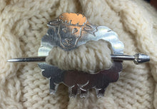 Load image into Gallery viewer, Sheep Scarf Ring, Scotland Jewelry, Irish Jewelry, Celtic Jewelry, Outlander Jewelry, Celtic Spiral Jewelry, Sister Gift, Scarf Slide