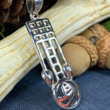 Load image into Gallery viewer, Mackintosh Rose Necklace, Scotland Jewelry, Celtic Jewelry, Rose Jewelry, Art Deco Pendant, Anniversary Gift, Scottish Necklace, Wife Gift