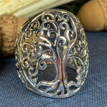 Load image into Gallery viewer, Tree of Life Ring, Celtic Jewelry, Irish Jewelry, Norse Jewelry, Irish Gift, Tree Ring, Anniversary Gift, Bridal Jewelry, Sweet 16 Gift