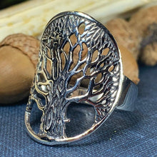 Load image into Gallery viewer, Tree of Life Ring, Celtic Jewelry, Irish Jewelry, Norse Jewelry, Irish Gift, Tree Ring, Anniversary Gift, Bridal Jewelry, Sweet 16 Gift