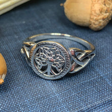 Load image into Gallery viewer, Tree of Life Ring, Celtic Jewelry, Irish Jewelry, Norse Jewelry, Celtic Knot Ring, Anniversary Gift, Wiccan Jewelry, Trinity Knot Ring