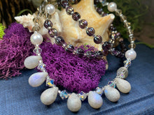 Load image into Gallery viewer, Celtic Dawn Crystal Necklace, Gemstone Jewelry, Pearl Jewelry, Teacher Gift, Sister Gift, Girlfriend Gift, Mom Gift, Wife Gift, Yoga Gift