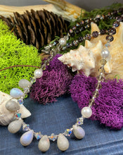 Load image into Gallery viewer, Celtic Dawn Crystal Necklace, Gemstone Jewelry, Pearl Jewelry, Teacher Gift, Sister Gift, Girlfriend Gift, Mom Gift, Wife Gift, Yoga Gift