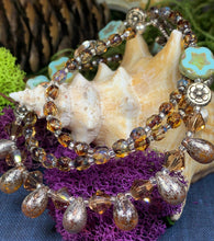 Load image into Gallery viewer, Golden Lotus Crystal Necklace, Gemstone Jewelry, Boho Jewelry, Teacher Gift, Sister Gift, Girlfriend Gift, Mom Gift, Wife Gift, Yoga Gift