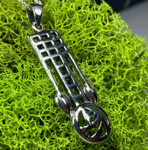 Load image into Gallery viewer, Mackintosh Rose Necklace, Scotland Jewelry, Celtic Jewelry, Rose Jewelry, Art Deco Pendant, Anniversary Gift, Scottish Necklace, Wife Gift