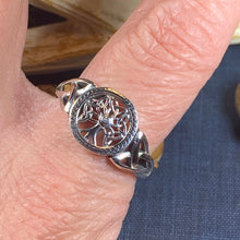 Load image into Gallery viewer, Tree of Life Ring, Celtic Jewelry, Irish Jewelry, Norse Jewelry, Celtic Knot Ring, Anniversary Gift, Wiccan Jewelry, Trinity Knot Ring