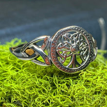 Load image into Gallery viewer, Tree of Life Ring, Celtic Jewelry, Irish Jewelry, Norse Jewelry, Celtic Knot Ring, Anniversary Gift, Wiccan Jewelry, Trinity Knot Ring