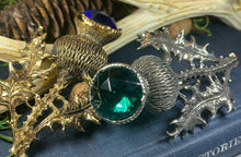 Load image into Gallery viewer, Thistle Brooch, Celtic Pin, Scotland Jewelry, Anniversary Gift, Scotland Brooch, Celtic Jewelry, Kilt Pin, Tartan Pin, Wiccan Pin