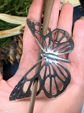 Load image into Gallery viewer, Butterfly Hair Slide, Celtic Jewelry, Shawl Pin, Mom Gift, Butterfly Jewelry, Friendship Gift, Anniversary Gift, Butterfly Barrette