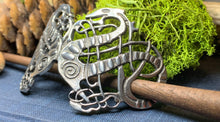 Load image into Gallery viewer, Celtic Dragon Hair Slide, Celtic Jewelry, Shawl Pin, Mom Gift, Dragon Jewelry, Friendship Gift, Anniversary Gift, Celtic Barrette