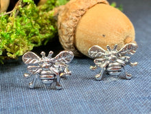 Load image into Gallery viewer, Bee Earrings, Outlander Jewelry, Insect Jewelry, Honey Bee Gift, Mom Gift, Graduation Gift, Nature Jewelry, Inspirational Gift, Sister Gift