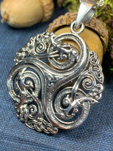 Load image into Gallery viewer, Dragon Necklace, Celtic Jewelry, Irish Jewelry, Celtic Spiral Necklace, Wiccan Jewelry, Celtic Dragon Pendant, Pagan Jewelry, Gothic Jewerly
