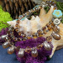 Load image into Gallery viewer, Golden Lotus Crystal Necklace, Gemstone Jewelry, Boho Jewelry, Teacher Gift, Sister Gift, Girlfriend Gift, Mom Gift, Wife Gift, Yoga Gift