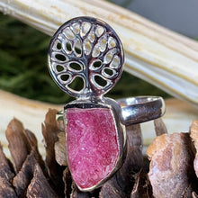 Load image into Gallery viewer, Tree of Life Ring, Celtic Jewelry, Irish Jewelry, Norse Jewelry, Irish Gift, Tree Ring, Anniversary Gift, Raw Gemstone Ring, Sweet 16 Gift