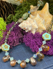 Load image into Gallery viewer, Lotus Dawn Crystal Necklace, Gemstone Jewelry, Boho Jewelry, Teacher Gift, Sister Gift, Girlfriend Gift, Mom Gift, Wife Gift, Yoga Gift