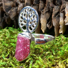 Load image into Gallery viewer, Tree of Life Ring, Celtic Jewelry, Irish Jewelry, Norse Jewelry, Irish Gift, Tree Ring, Anniversary Gift, Raw Gemstone Ring, Sweet 16 Gift
