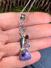 Load image into Gallery viewer, Goddess Necklace, Celtic Jewelry, Charoite Jewelry, Yoga Jewelry, Danu Jewelry, Inspirational Jewelry, Irish Jewelry, Anniversary Gift