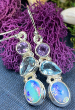 Load image into Gallery viewer, Celtic Twilight Earrings, Celtic Jewelry, Opal Jewelry, Amethyst Jewelry, Mom Gift, Wiccan Jewelry, Wife Gift, Anniversary Gift, Sister Gift
