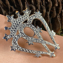 Load image into Gallery viewer, Luckenbooth Brooch, Scotland Pin, Celtic Pin, Heart Jewelry, Bridal Jewelry, Celtic Wedding, Gift for Her, Outlander Jewelry, Anniversary