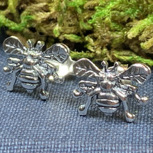 Load image into Gallery viewer, Bee Earrings, Outlander Jewelry, Insect Jewelry, Honey Bee Gift, Mom Gift, Graduation Gift, Nature Jewelry, Inspirational Gift, Sister Gift