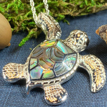 Load image into Gallery viewer, Abalone Turtle Necklace 05

