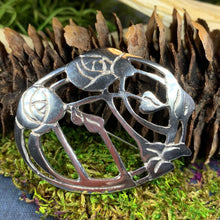 Load image into Gallery viewer, Roses Brooch, Scotland Jewelry, Rennie Mackintosh Jewelry, Celtic Pin, Scarf Pin, Aunt Gift, Mom Gift, Girlfriend, Graduation Gift