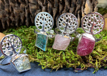 Load image into Gallery viewer, Tree of Life Ring, Celtic Jewelry, Irish Jewelry, Norse Jewelry, Irish Gift, Tree Ring, Anniversary Gift, Raw Gemstone Ring, Sweet 16 Gift