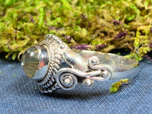 Load image into Gallery viewer, Celtic Vines Ring, Celtic Jewelry, Irish Jewelry, Celtic Knot Jewelry, Wiccan Ring, Moonstone Ring, Anniversary Gift, Labradorite Ring