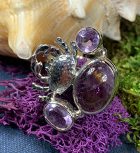 Load image into Gallery viewer, Purple Crab Ring, Celtic Jewelry, Nautical Ring, Ocean Jewelry, Girlfriend Gift, Anniversary Gift, Friendship Gift, Mom Gift, Sister Gift