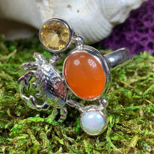 Load image into Gallery viewer, Crab Ring, Celtic Jewelry, Nautical Ring, Ocean Jewelry, Girlfriend Gift, Anniversary Gift, Friendship Gift, Mom Gift, Sister Gift
