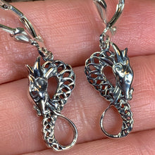 Load image into Gallery viewer, Celtic Dragon Earrings, Silver Celtic Jewelry, Scottish Jewelry, Scotland Earrings, Celtic Knot Jewelry, Norse Jewelry, Viking Jewelry
