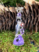 Load image into Gallery viewer, Goddess Necklace, Celtic Jewelry, Charoite Jewelry, Yoga Jewelry, Danu Jewelry, Inspirational Jewelry, Irish Jewelry, Anniversary Gift