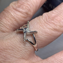 Load image into Gallery viewer, Saint Brigid's Cross Ring, Irish Jewelry, Celtic Cross Ring, Ireland Jewelry, Celtic Jewelry, Wiccan Jewelry, Wife Gift, Mom Gift