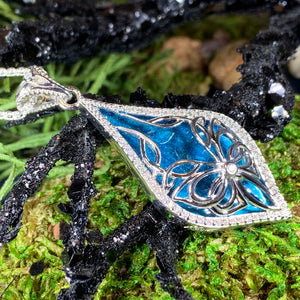 Blue Celtic Butterfly Necklace 03