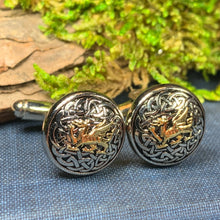 Load image into Gallery viewer, Welsh Dragon Cuff Links, Dragon Jewelry, Animal Jewelry, Wales Jewelry, Celtic Jewelry, Welsh Groom Gift, Best Man Gift, Anniversary Gift