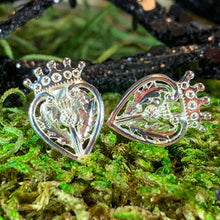 Load image into Gallery viewer, Luckenbooth Earrings, Silver Celtic Jewelry, Scottish Jewelry, Scotland Post Earrings, Celtic Knot Jewelry, Bridal Jewelry, Anniversary Gift