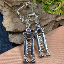 Load image into Gallery viewer, Art Deco Earrings, Scotland Jewelry, Mackintosh Jewelry, Art Deco Jewelry, Anniversary Gift, Celtic Earrings, Dangle Earrings, Mom Gift