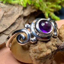 Load image into Gallery viewer, Celtic Knot Ring, Amethyst Jewelry, Celtic Spiral Ring, Irish Jewelry, Celtic Jewelry, Anniversary Gift, Wiccan Jewelry, Wife Gift, Mom Gift