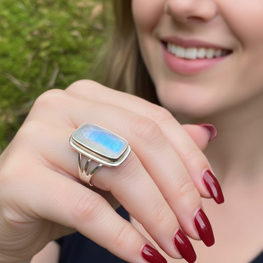 Amitola Celtic Dream Moonstone Ring