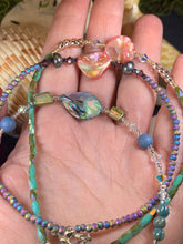 Load image into Gallery viewer, Seashell Ankle Bracelet, Crystal Ankle Bracelet, Crystal Anklet, Summer Jewelry, Beach Jewelry, Swarovski Crystal Bracelet, Boho Anklet