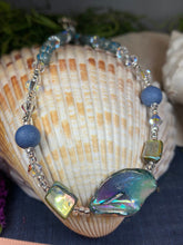 Load image into Gallery viewer, Seashell Ankle Bracelet, Crystal Ankle Bracelet, Crystal Anklet, Summer Jewelry, Beach Jewelry, Swarovski Crystal Bracelet, Boho Anklet

