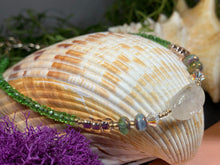 Load image into Gallery viewer, Rose Quartz Ankle Bracelet, Crystal Ankle Bracelet, Crystal Anklet, Summer Jewelry, Beach Jewelry, Swarovski Crystal Bracelet, Boho Anklet